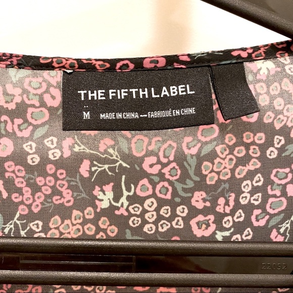 The Fifth Label Elective Long Ruffle Sleeve, Floral Wrap Dress, Size Medium - Picture 10 of 11